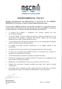 MSCM Environmental Policy